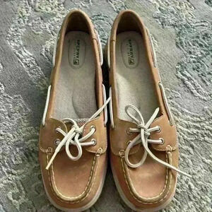 Women’s Sperry’s Angelfish Linen‎ Oak Boat Shoes